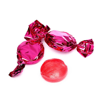 Primrose Metallic Foiled Hard Candy Buttons - Hot Pink: 5LB Bag - Candy Warehouse