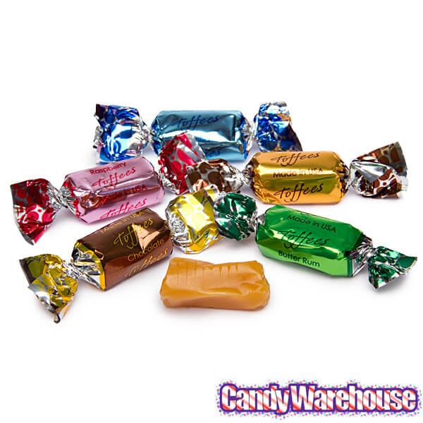Primrose Metallic Foiled Toffee Caramel Rolls Assortment: 5LB Bag - Candy Warehouse
