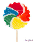 Psychedelic Swirl 3.5-Inch Lollipops - Primary Colors: 12-Piece Box