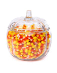 Pumpkin Shaped Glass 70-Ounce Candy Jar