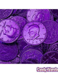 Purple Foiled Milk Chocolate Coins: 1LB Bag