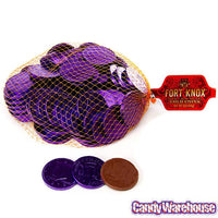 Purple Foiled Milk Chocolate Coins: 1LB Bag - Candy Warehouse