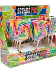 Rainbow Swirl 3.5-Ounce Square Lollipops: 24-Piece Display