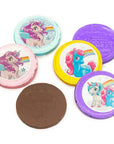 Rainbow Pony Unicorn Foiled Milk Chocolate Coins in Mesh Bags: 18-Piece Box