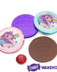 Rainbow Pony Unicorn Foiled Milk Chocolate Coins in Mesh Bags: 18-Piece Box