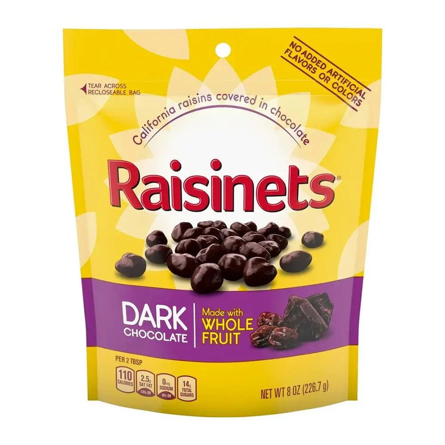 Raisinets Dark Chocolate Raisins Candy: 8-Ounce Bag