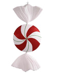 Red Peppermint Candy Ornament: 37 Inch