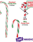 Red, White, and Green Peppermint Mini Candy Canes: 200-Piece Tub