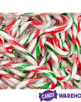 Red, White, and Green Peppermint Mini Candy Canes: 200-Piece Tub