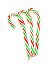 Red - White - Green Peppermint Candy Canes: 18-Piece Box