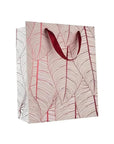 Leaf Design Maroon Gift Bags 12 Pack 12.5"X10.25"X4.75"