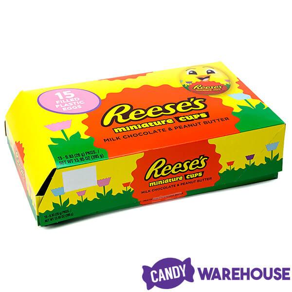 Reese's Peanut Butter Cups Miniatures Filled Plastic Chicks: 15-Piece Display - Candy Warehouse