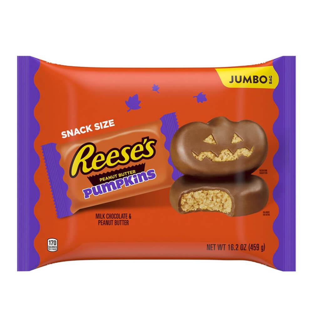 Reese's Peanut Butter Milk Chocolate Pumpkins: 28-Piece Bag - Candy Warehouse