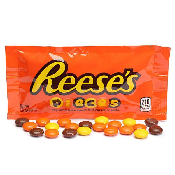 REESE'S PIECES Peanut Butter Candy, 1.53 oz, pieces 