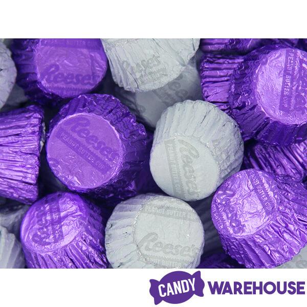 Reeses Peanut Butter Cups Color Combo - Purple and White: 400-Piece Box - Candy Warehouse