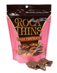 Roca Thins Buttercrunch Toffee Candy - Dark Chocolate Peg Bags: 8-Piece Case