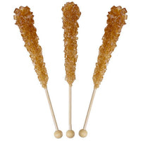 Rock Candy Crystal Sticks - Brown: 120-Piece Case - Candy Warehouse