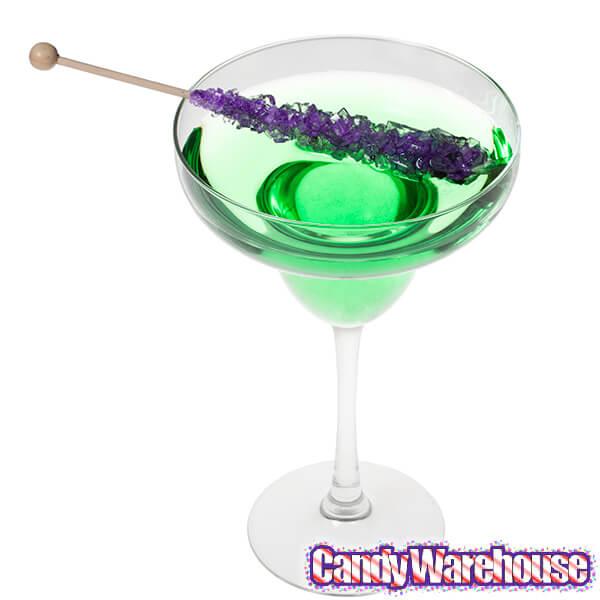 Rock Candy Crystal Sticks - Purple: 120-Piece Case - Candy Warehouse