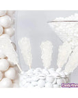 Rock Candy Swizzle Sticks - White - Unwrapped: 72-Piece Box
