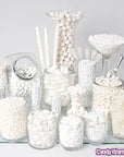 Rock Candy Swizzle Sticks - White - Unwrapped: 72-Piece Box