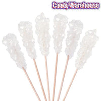 Rock Candy Swizzle Sticks - White - Wrapped: 72-Piece Box - Candy Warehouse
