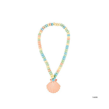Sea Shell Candy Necklaces: 12-Piece Box - Candy Warehouse