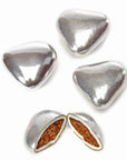 Silver Chocolate Hearts: 1LB Bag