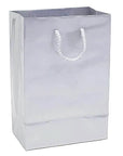 Silver Glossy Candy Bags with Handles - Small: 12-Piece Pack