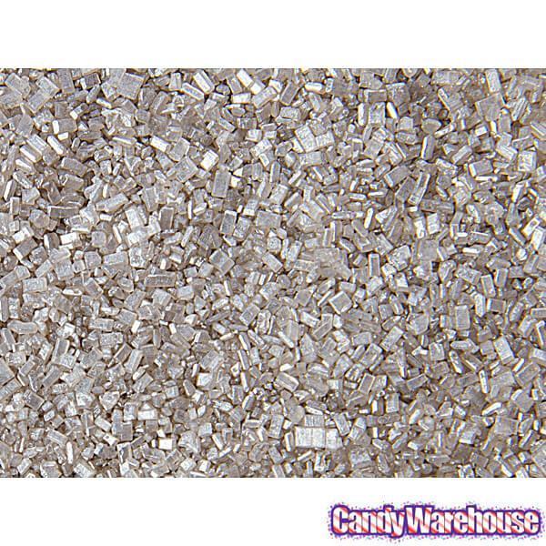 Silver Pearlized Sugar Crystals: 5.25-Ounce Dispenser - Candy Warehouse