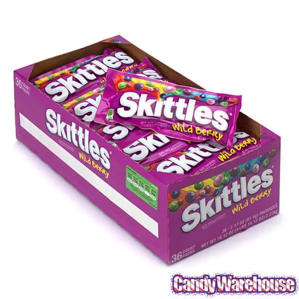 Skittles Candy Packs Wild Berry 36Piece Box Candy Warehouse