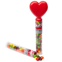 Skittles Candy Valentine Heart Toppers: 12-Piece Display - Candy Warehouse