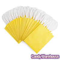 Small Candy Bags with Handles - Sunshine Yellow: 24-Piece Pack - Candy Warehouse