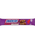 Snickers Peanut Brownie Candy Bars: 24-Piece Box