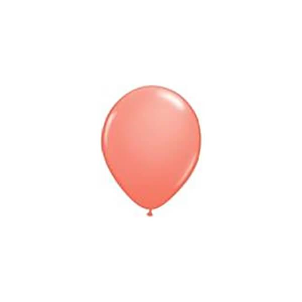 Solid Color 11-Inch Fashion Balloons - Coral: 5-Piece Set - Candy Warehouse