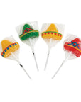 Sombrero Hat Lollipops: 12-Piece Box