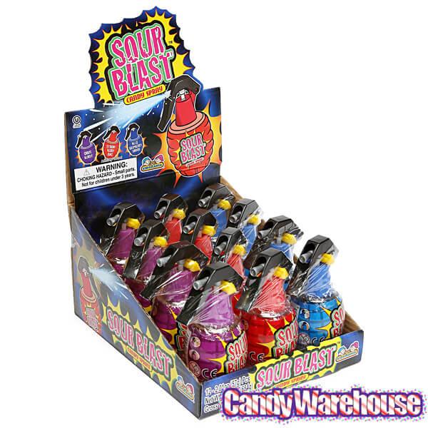 Sour Blast Candy Spray Grenade Dispensers: 12-Piece Box - Candy Warehouse