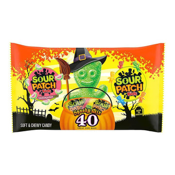 Sour Patch Kids Candy Snack Packs: 40 Piece Bag - Candy Warehouse