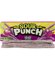 Sour Punch Straws 2-Ounce Packs - Grape: 24-Piece Box
