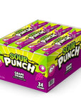 Sour Punch Straws 2-Ounce Packs - Grape: 24-Piece Box