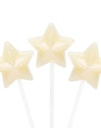 Sparkle Candy White Star Lollipops: 100-Piece Bag