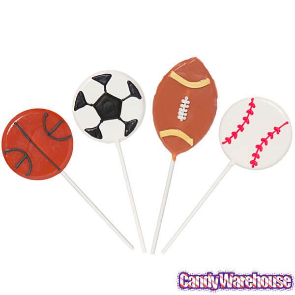 Sports Ball Shaped Pops: 12-Piece Pack - Candy Warehouse