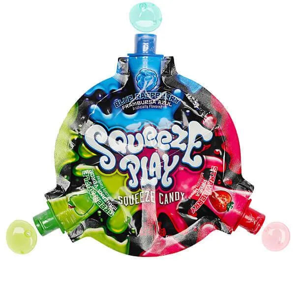 スクイーズ Squeeze Play 3-Flavor Gooey Candy Packs: 12-Piece Box – Candy