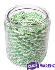 Green Petite Swirl Lollipops -Apple: 24-Piece Bag