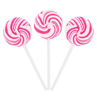 Squiggly Pops Petite Swirl Lollipops - Strawberry: 24-Piece Jar - Candy Warehouse