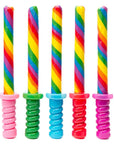 Squire Boone Rainbow Cherry Candy Barber Poles with Handles: 12-Piece Box