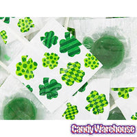 St. Patrick's Day Shamrock Lollipops: 55-Piece Bag - Candy Warehouse