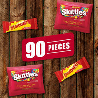 Starburst and Skittles Fun Size Candy Packs: 90-Piece Bag