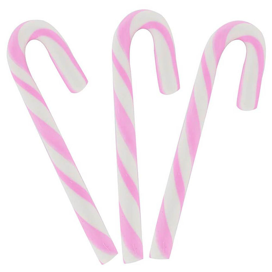 Strawberry Giant Candy Canes: 12-Piece Box - Candy Warehouse