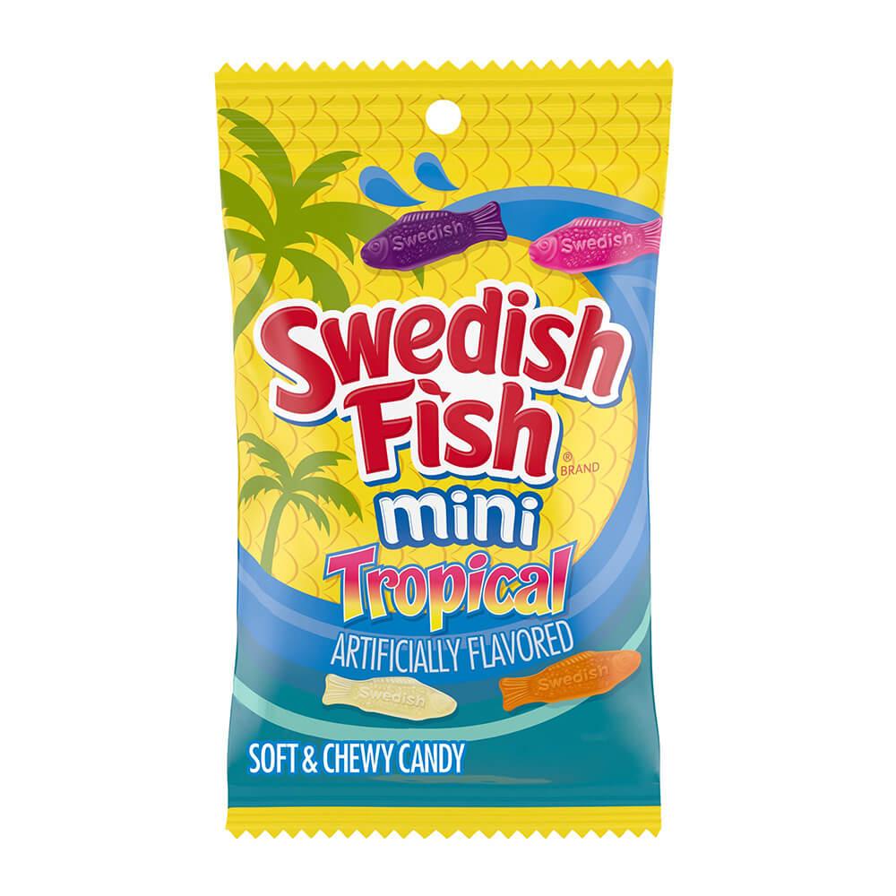 Swedish Fish Soft & Chewy Candy, Tropical, Mini - 8 oz