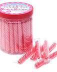 Sweet Spindles Mini Hard Candy Sticks - Cherry: 50-Piece Jar